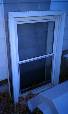old window used for solar panel case